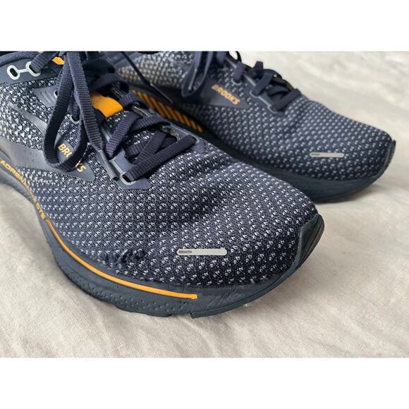 Brooks Men’s Adrenaline GTS 22 running shoes sneakers peacoat / grey / sunflower - Picture 5 of 10